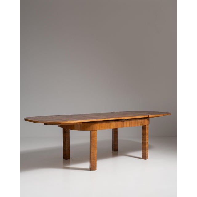 1920s Austrian Amber Top Quality Art Deco Extending Dining Table For Sale - Image 9 of 15