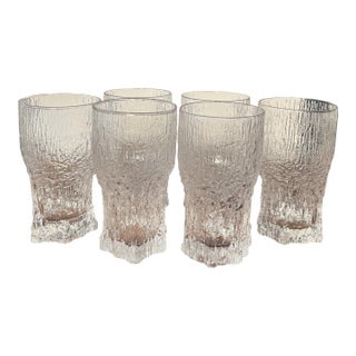 Mid-Century Finnish Aslak Glasses by Tapio Wirkkala for Iittala. Set of 6 For Sale