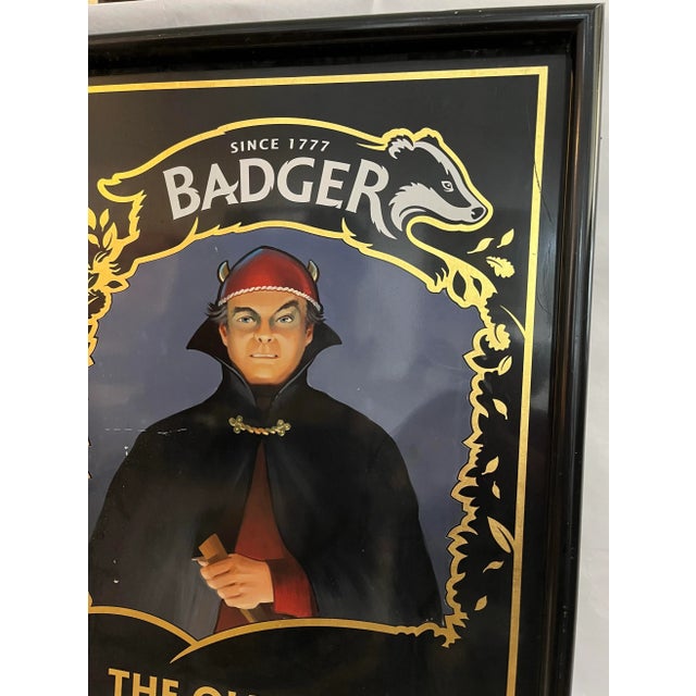 1950s 1950s Hand Painted Badger the Old Nick English Pub Sign Devilish Cap For Sale - Image 5 of 11