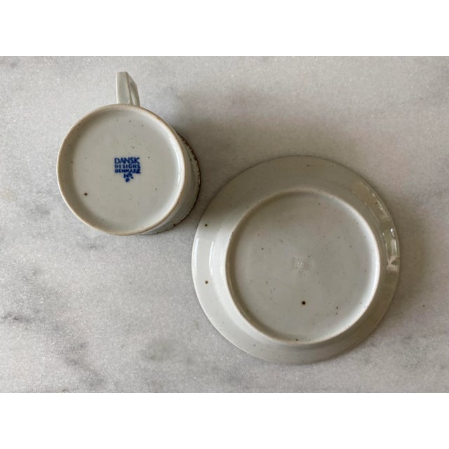 Vintage Dansk Niels Refsgaard Brown Mist 6oz Cup and Saucer - Set of 6 For Sale - Image 9 of 13