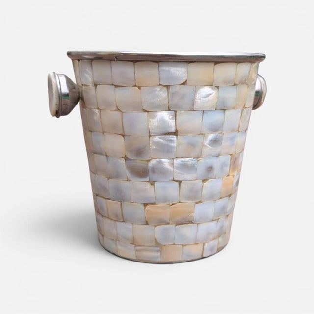 Coastal Mother of Pearl Ice Bucket For Sale - Image 4 of 11