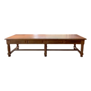 Antique Farmhouse Table in Walnut, 1890s For Sale