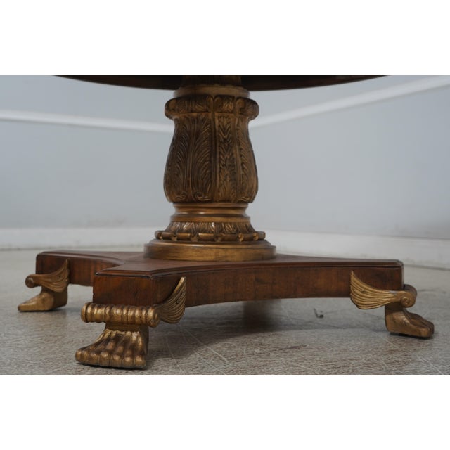 Traditional Lillian August 50” Round Empire Marble Top Dining Center Table For Sale - Image 3 of 12