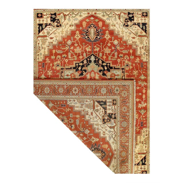 Traditional Pasargad DC Fine Hand Knotted Persian Serapi Design Rug For Sale - Image 3 of 8