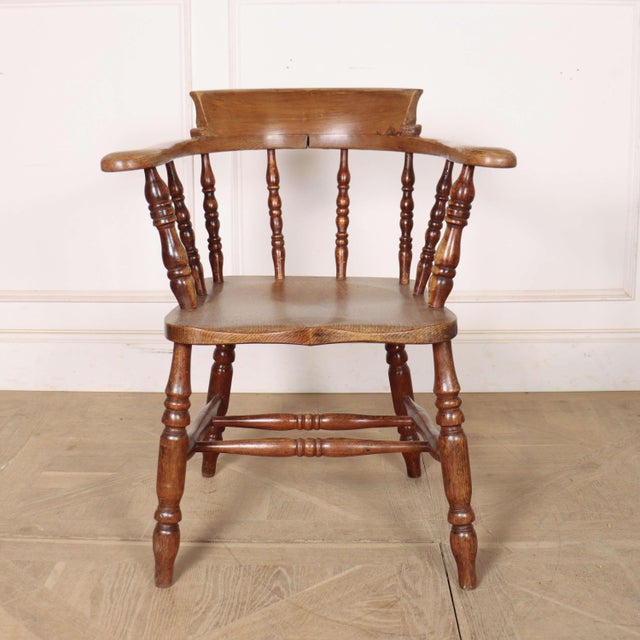 English Smoker's Bow Armchairs, Set of 2 For Sale - Image 10 of 11