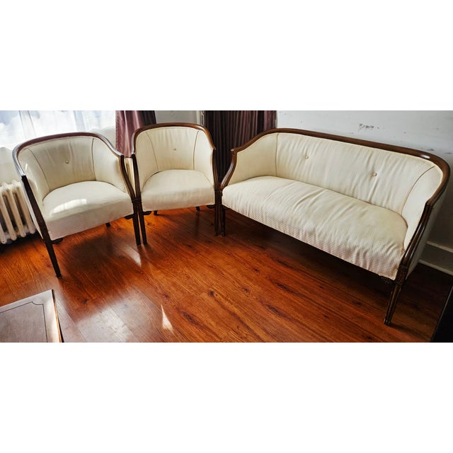 French Provincial Early 20th Century French Style Vintage Sofa Set For Sale - Image 3 of 12