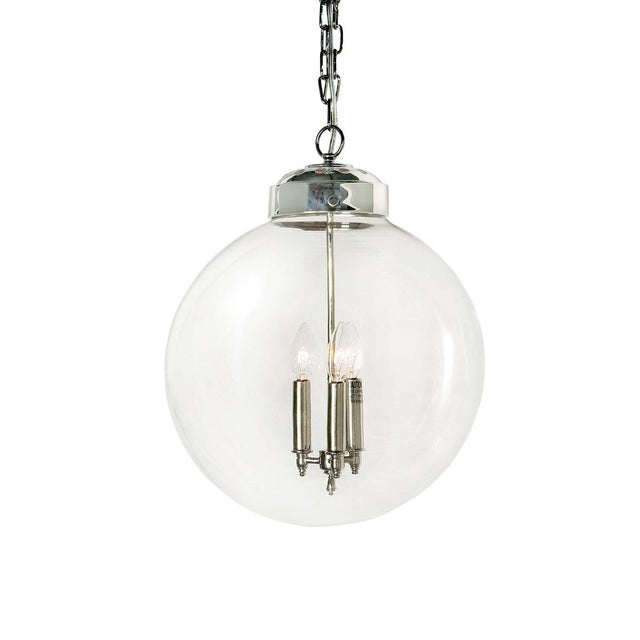2020s Regina Andrew Globe Pendant in Polished Nickel For Sale - Image 5 of 5