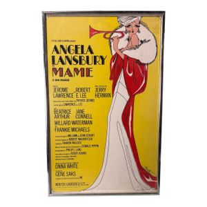 1977 Mame Angela Lansbury Musical Theater Broadway Advertising Lobby Window Berta Poster