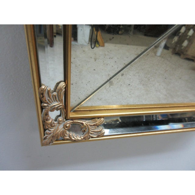 Gold 1980s Labarge Gold Gilt Venetian French Mirror Italian Neo Classical Biedermeier For Sale - Image 8 of 9