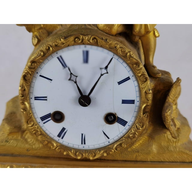 Black Antique French Mantel Clock by Marti et Cie, 1850 For Sale - Image 8 of 18