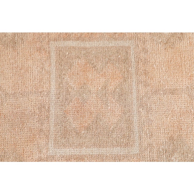 Vintage Turkish Handmade Beige Tribal Wool Runner For Sale - Image 9 of 13