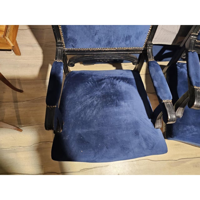 Upholstered Wooden Armchair, 1890s For Sale - Image 4 of 11