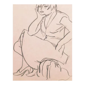 'Woman Seated' by Victor Di Gesu, Paris, Louvre, Académie Chaumière Et Etrangères, Los Angeles County Museum of Art, San Francisco Art Association