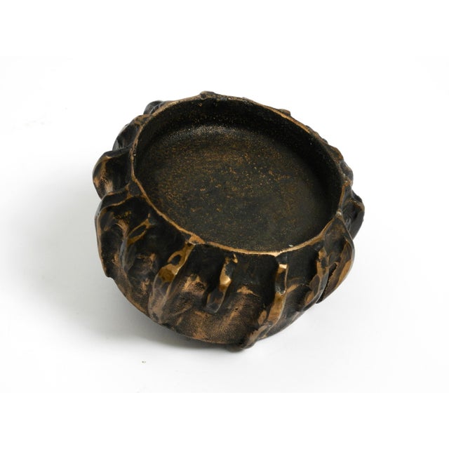 Large Mid-Century Brutalist Modern Bronze Candleholder, 1960s For Sale - Image 9 of 15