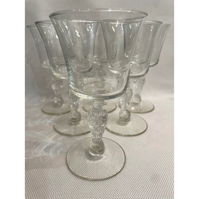 Glass 1974 Libbey Glass Liberty Bell Eagle Stem Wine Glasses - a Set of 6 For Sale - Image 7 of 7