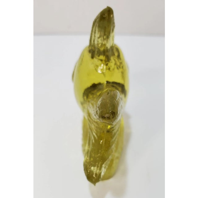 Mid Century Yellow Glass Angel Fish Figurine For Sale - Image 4 of 10