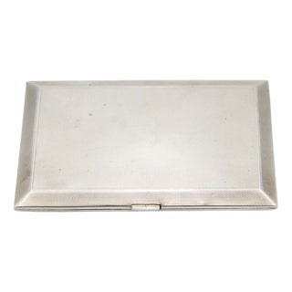 Guilloche Silver Cigarette Case For Sale