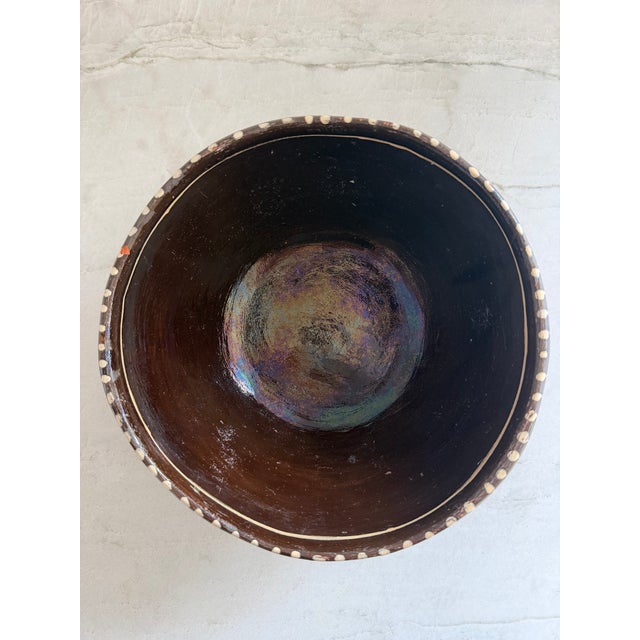 Vintage Tzintzuntzan Mexican Pottery Fish Bowl, Signed Bernardo Zaldizar, Mexican Folk Artist For Sale - Image 10 of 10