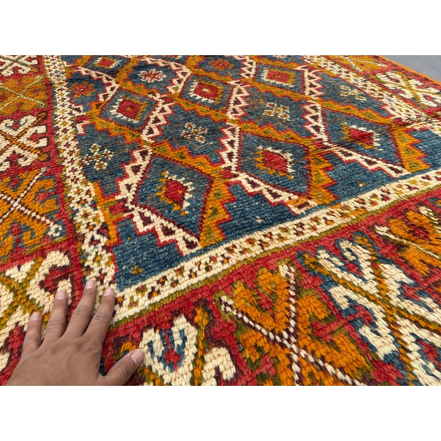 Vintage Moroccan Berber Tribal Rug 4'4 X 9'0 For Sale - Image 6 of 7