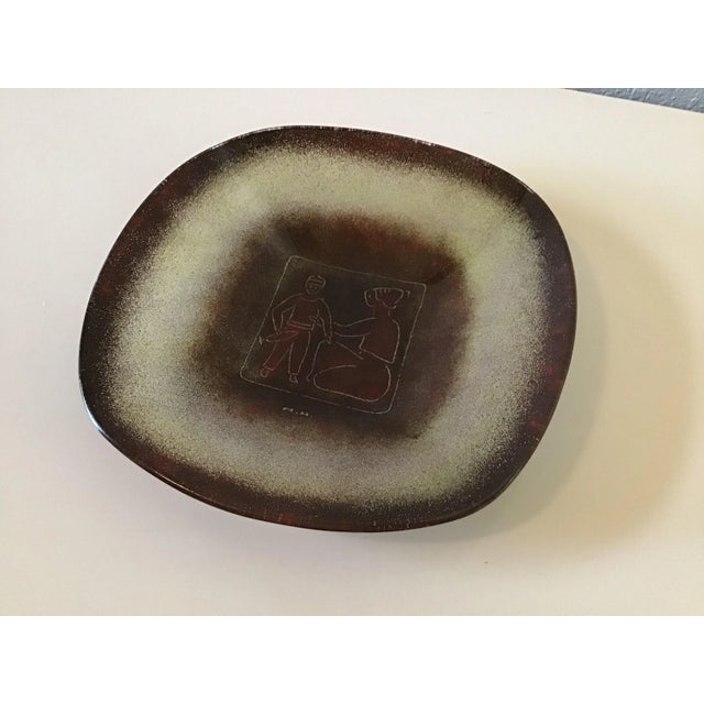 Vintage Maurice Heaton Mid-Century Modern Fused Glass Plate For Sale - Image 9 of 9