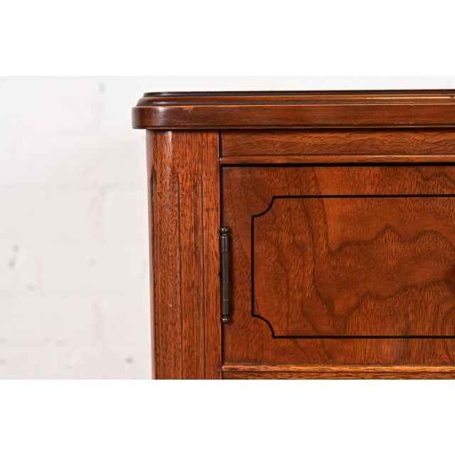 Baker Furniture Style French Regency Louis XVI Burled Walnut Sideboard Buffet, Circa 1940s For Sale - Image 10 of 17