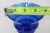 Glass Cobalt Blue Ribbed Glass Goblet Vase Vessel With Flared Rim Art Deco Style 4878b For Sale - Image 7 of 8