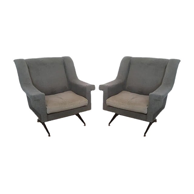 Set of Mid-Century Armchairs For Sale
