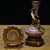 Mid 20th Century Vintage Chinese Pink Enamel Vase Pair With Dragon Relief and Filigree Stands For Sale - Image 5 of 9