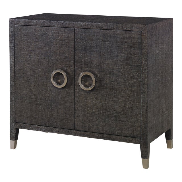 Century Furniture Charleston 2 Door Chest, Black For Sale