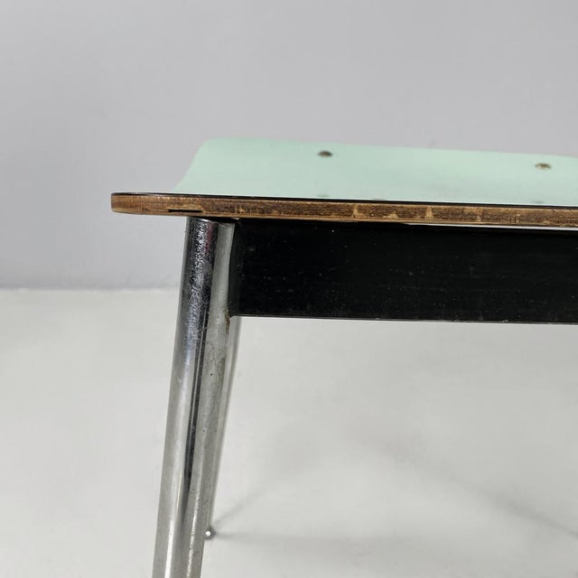 Mid-Century Italian Modern Chairs in Aqua Green Formica and Metal, 1960s, Set of 4 For Sale - Image 14 of 18