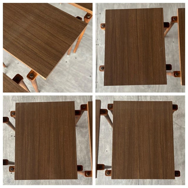 Mid-Century Modern Rectangular Offset Stacking Tables - Set of Three ...