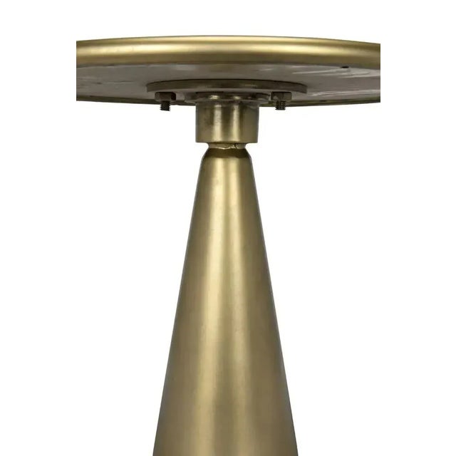 Noir NOIR Hiro Short Side Table, Metal with Brass Finish For Sale - Image 4 of 6