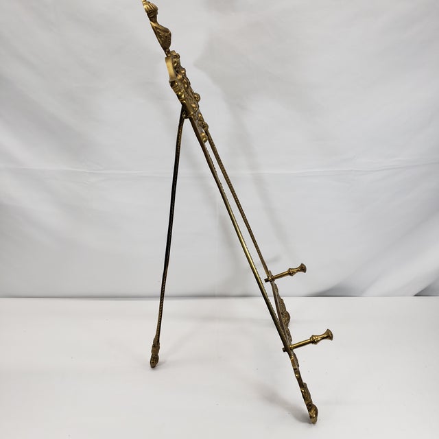 Vintage Gold Brass Table Top Display Easel Chairish