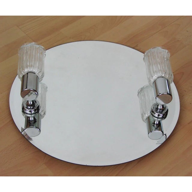 Mirror with Sconces, 1980s For Sale - Image 4 of 8