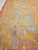 Antique Oushak Carpet, Oriental Rug, Handmade Rug Saffron, Light Blue and Coral For Sale - Image 12 of 18