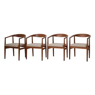 Scandinavian Modern S-96 Dining Armchairs attributed to Eyjolfur Augustsson, 1960s, Set of 4 For Sale