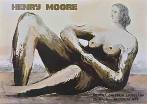Mestna Galerija Ljubljana Photolithographic Poster by Henry Moore, 1983