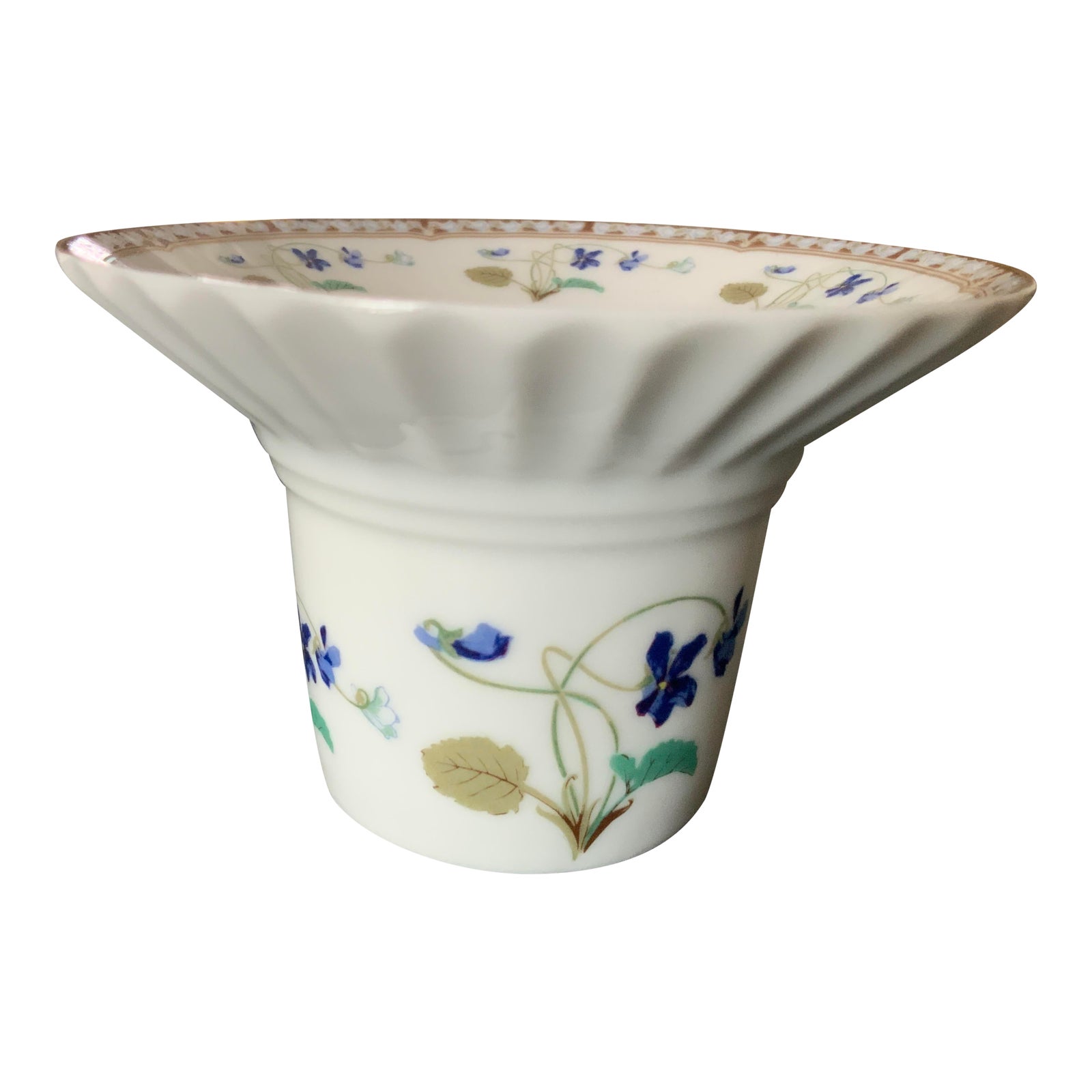 Vintage Haviland Limoges Imperatrice Eugenie Porcelain Floral Votive