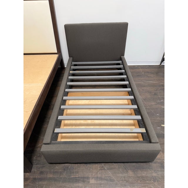 Textile Twin Size Room & Board Wyatt Bed Frame For Sale - Image 7 of 12