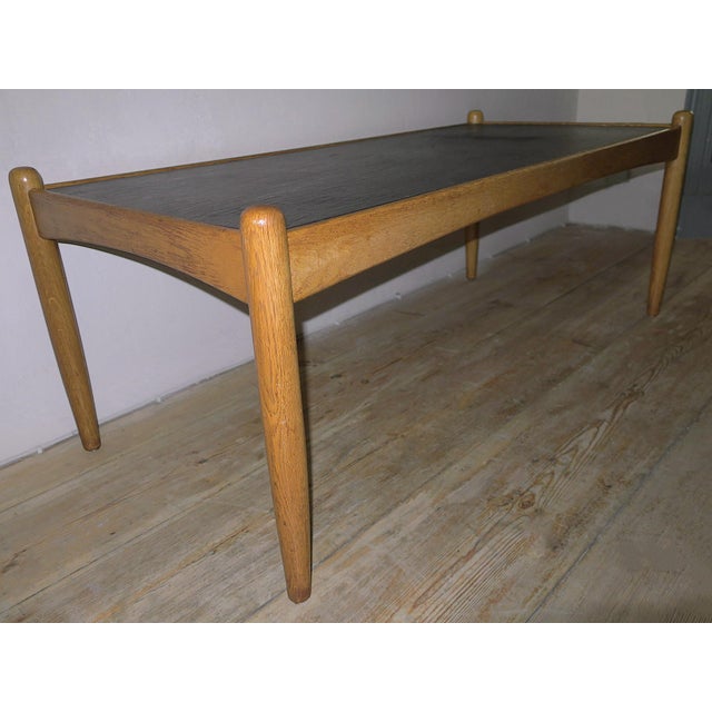 Mid-Century Modern Oak and Slate Coffee Table by Eric Merthen, Sweden, 1960s For Sale - Image 9 of 9