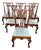 Antique Chippendale Carved Ball and Claw Foot Upholstered Dining Chairs- A Set of 6 For Sale