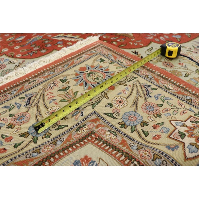 Terra Cotta Vintage Persian Tabriz Hunting Rug - 11'00 X 15'03 For Sale - Image 8 of 10