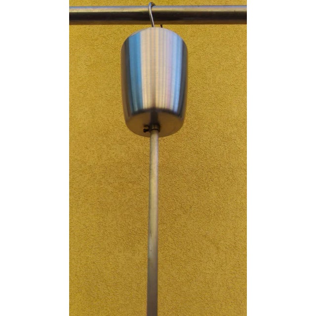 1960s Aluminum, Frosted and Opaline Glass Ceiling Lamp by Oscar Torlasco for Lumi, 1960s For Sale - Image 5 of 6