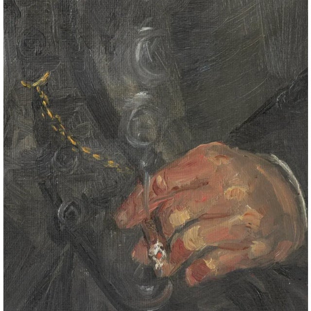 Early 20th Century Danish School Portrait Oil Painting of a Gentleman, Framed For Sale In New York - Image 6 of 10