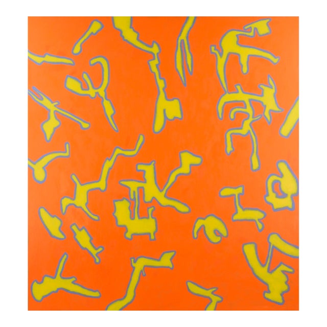 "Biomorph" Large Scale Orange Abstract by Michael Pauker For Sale