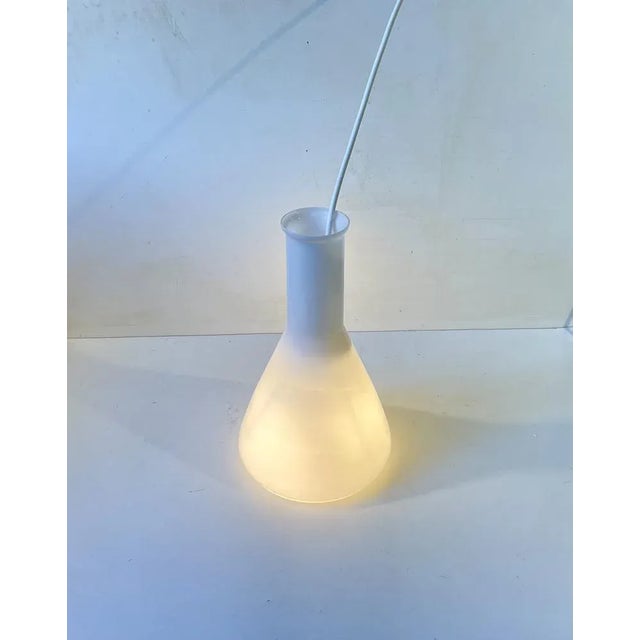 Holmegaard Danish Modern Ceiling Lamp in White Opaline Glass from Holmegaard, 1960s For Sale - Image 4 of 7