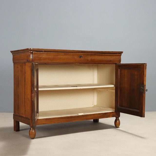 Antique Walnut and Fir Cupboard with Drawers, Italy, Early 20th Century For Sale - Image 3 of 10