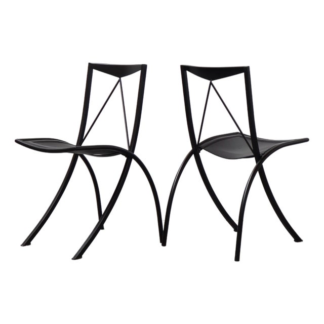 1980s Cattelan Italia Bella Folding Chairs, Pair of Two For Sale
