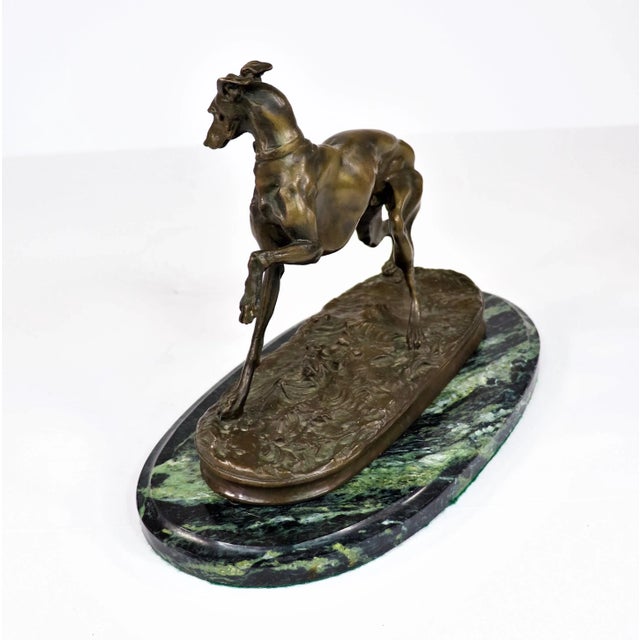 Circa 1800's Pierre-Jules Mene French ''Greyhound '' Signed Sculpture For Sale In Chicago - Image 6 of 13