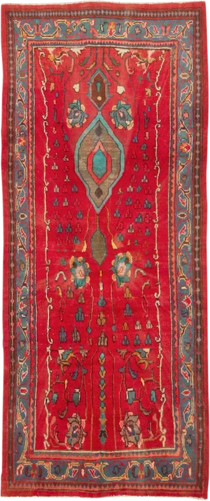 Vintage Persian Mahal Rug – Size: 3' 2" X 7'6"